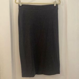 Basic H&am Charcoal gray knit pencil skirt